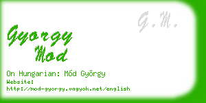 gyorgy mod business card